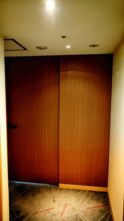 ドアを開けたところ