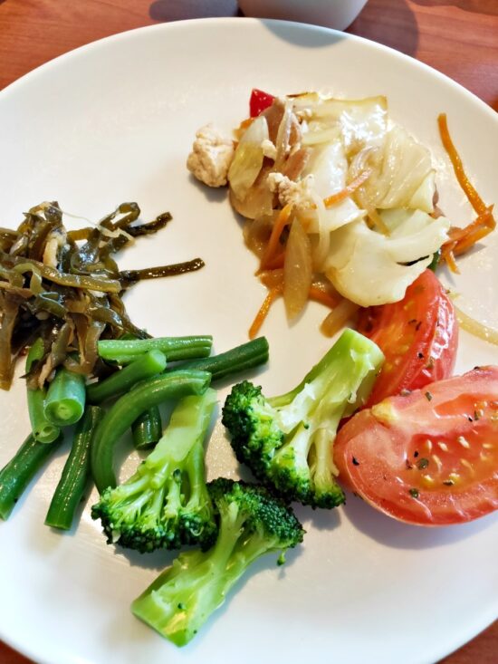 朝食ビュッフェのメニュー